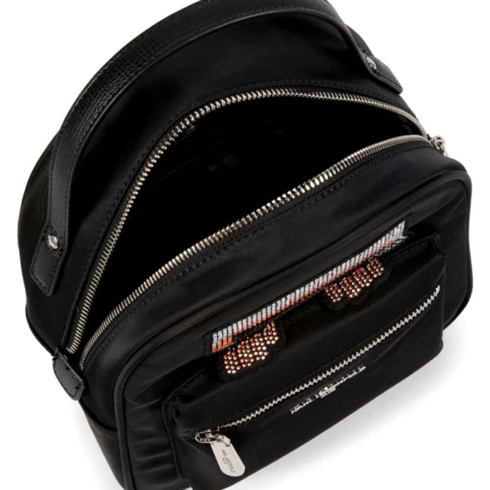 Karl Lagerfeld Black Backpack with Rhinestone Design - Picture 4 of 4